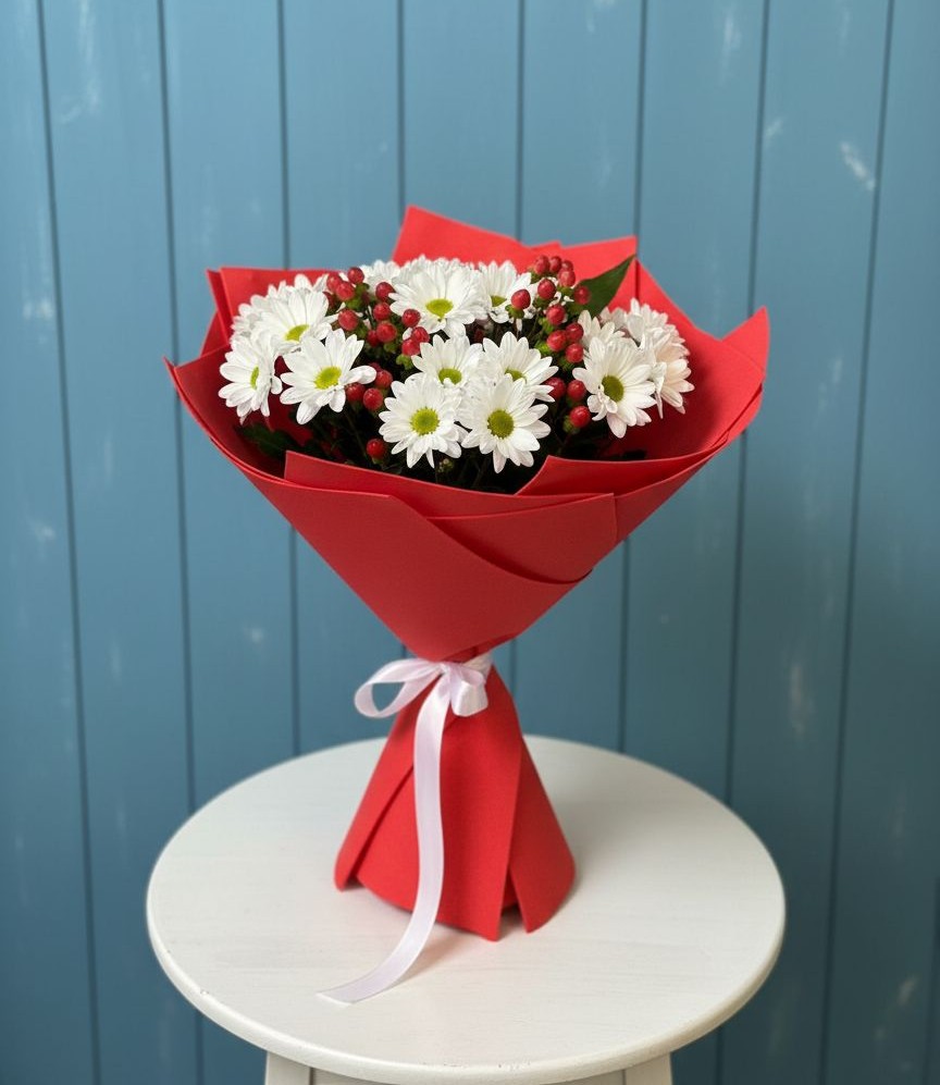 Букет цветов из: Хризантемы в Комсомольское Чувашия