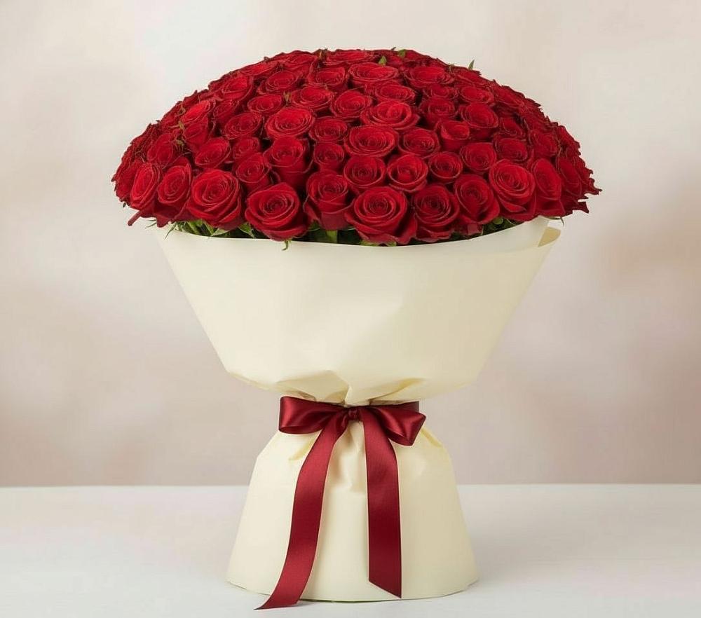 Букет 101 Красная роза Милано в Комсомольское Чувашия