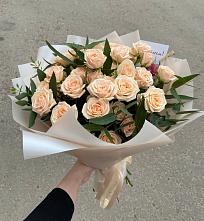 Букет Кремовые розы Латте в Комсомольское Чувашия