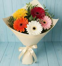Букет цветов из:  Герберы в Комсомольское Чувашия