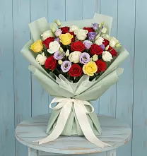 Букет цветов из:  Розы в Комсомольское Чувашия