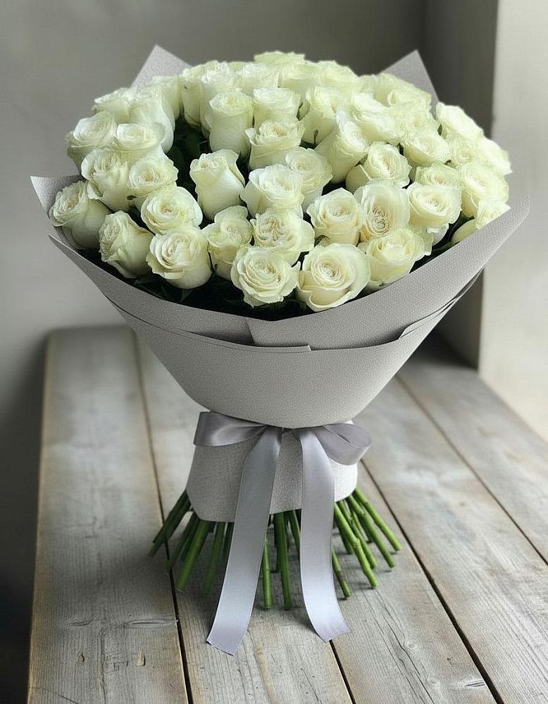 Букет 35 Белых роз в Комсомольское Чувашия