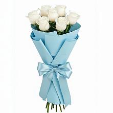 Букет 7 белых роз Проуд в Комсомольское Чувашия