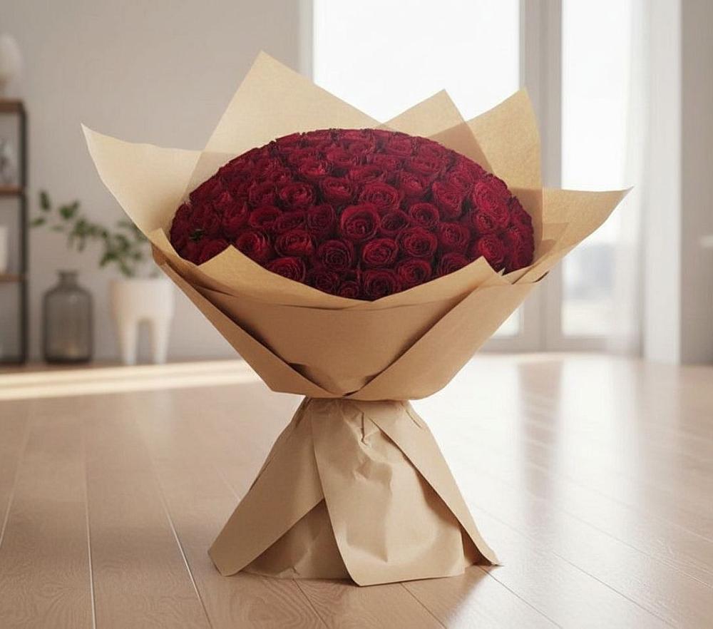 Букет 101 Красная роза в Комсомольское Чувашия