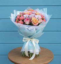 Букет цветов из:  Хризантемы и Розы #REPLACE_PRED# Комсомольское Чувашия