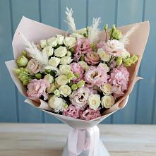 Букет цветов из:  Альстромерии и Розы в Комсомольское Чувашия
